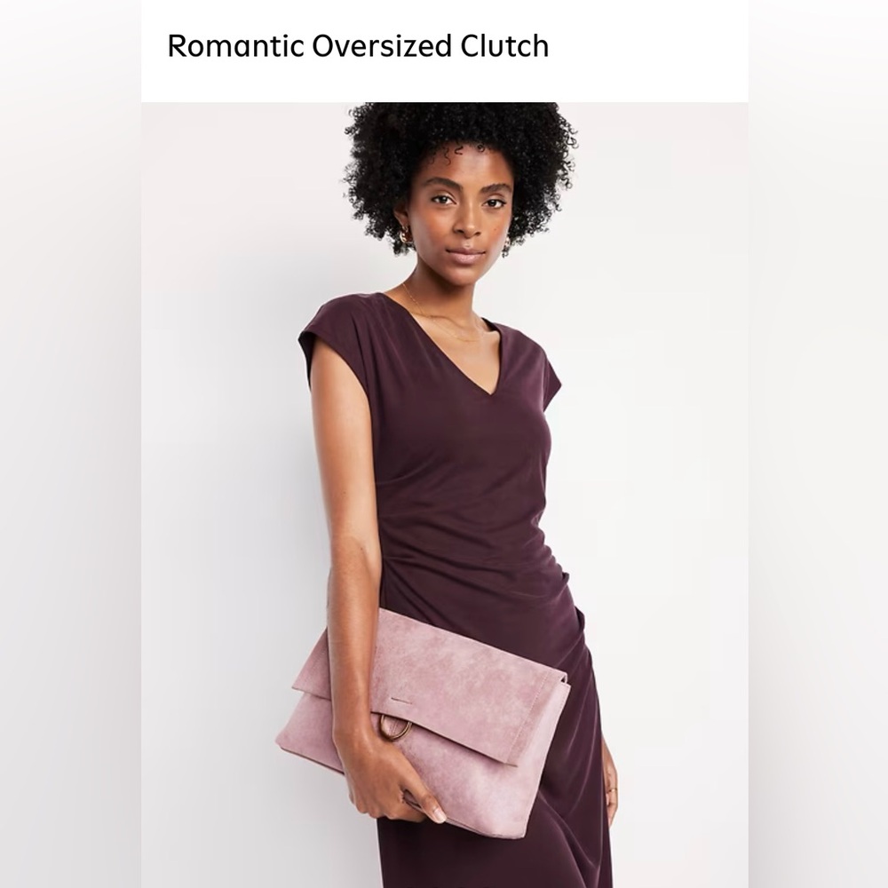 Romantic over sized plush Pink Clutch